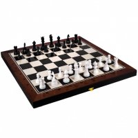 Настолна дървена игра 2в1 - Шах и Табла 48x25.5, снимка 2 - Настолни игри - 39083175