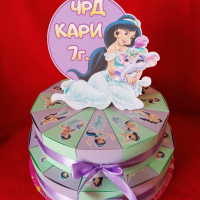 Картонена торта Принцеса Жасмин, снимка 2 - Други - 36311979