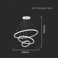 LED Полилей 32W Бял Топло Бяла Светлина, снимка 5 - Полилеи - 41396301