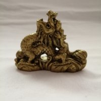 Сувенир малка статуетка китайски дракон в бронзов цвят , снимка 12 - Статуетки - 44466424
