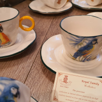 Royal Family–Авторска Италианска Керамика, Сервиз 6 чашки+6 чинийки., снимка 5 - Сервизи - 36333558