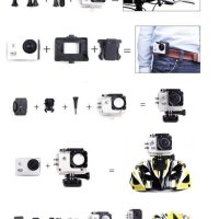Екшън камера SPORTS CAM, водоустойчива, 4K HD, снимка 4 - Камери - 42042217