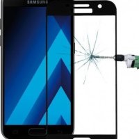 Закален стъклен протектор с рамка Samsung Galaxy A3 2017 / Черен /, снимка 1 - Фолия, протектори - 44322120