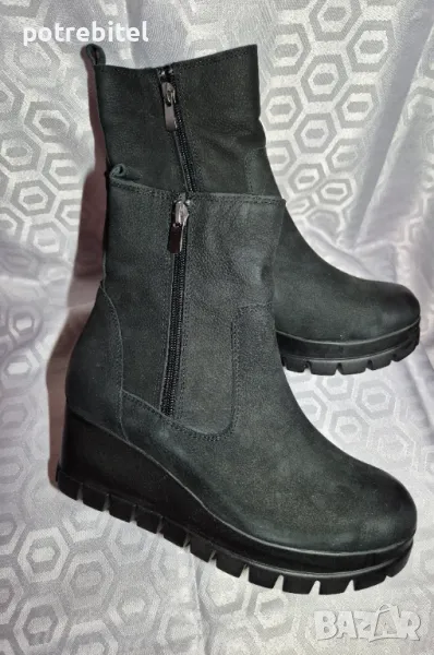 Дамски боти естествена кожа, снимка 1