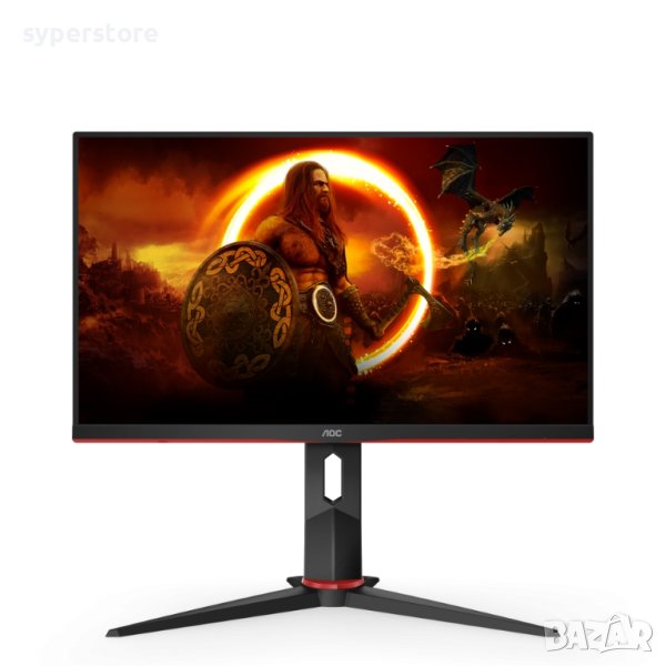 Mонитор 23.8" AOC 24G2SU/BK (1920 x 1080) WLED, VA, 165Hz, 4ms GTG, 350cd/m2, 3000:1, 80M:1 DCR, снимка 1