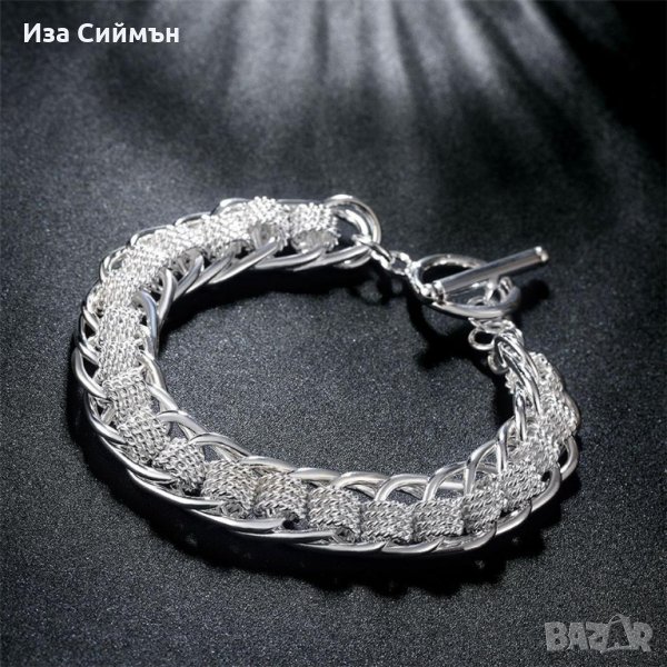 Сребърна гривна, снимка 1