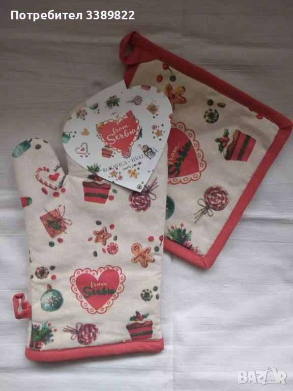 Комплект готварска ръкавица и хватка , снимка 1