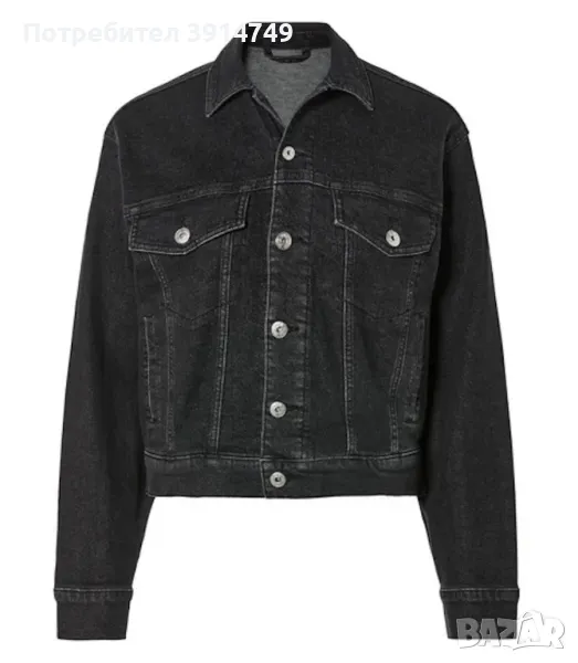 НОВО дънково яке, черно, кройка тип риза, 4 джоба, много леко и удобно, 99% памук, снимка 1