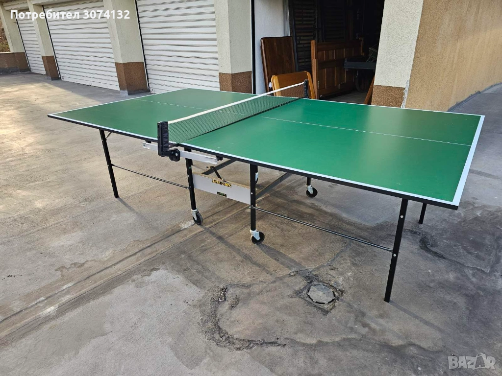 Сгъваема тенис маса на колелца за вътрешна употреба, снимка 1