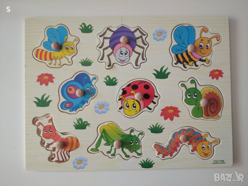 Дървена играчка за сортиране - Животни, снимка 1