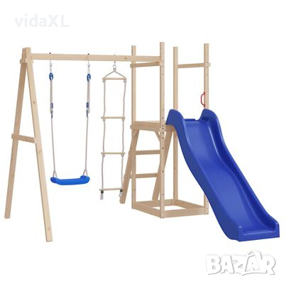 vidaXL Детска люлка с въжена стълба, синя, 37x15 см, PE(SKU:91780, снимка 1