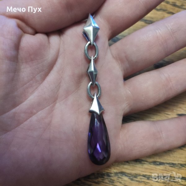 Сребърно колие с висулка (161), снимка 1