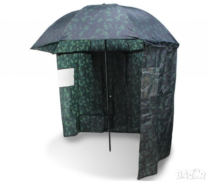 Чадър с тента NGT 45inc Camo Brolly Tent, снимка 1