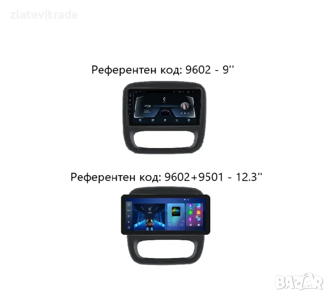  RENAULT TRAFIC 2014-2021 , OPEL VIVARO 2014-2018 - 9" Андроид Навигация, 9602, снимка 1