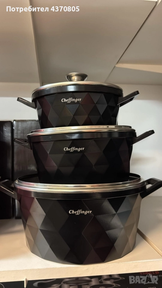 Висококачествен комплект касероли Cheffinger – елегантност, здравина и удобство в кухнята, снимка 1