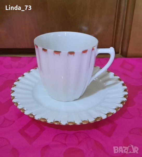 Немски сетове+захарница от фин, прозрачен и много лек кост.порцелан. Вмест.-210мл. Маркирани., снимка 1