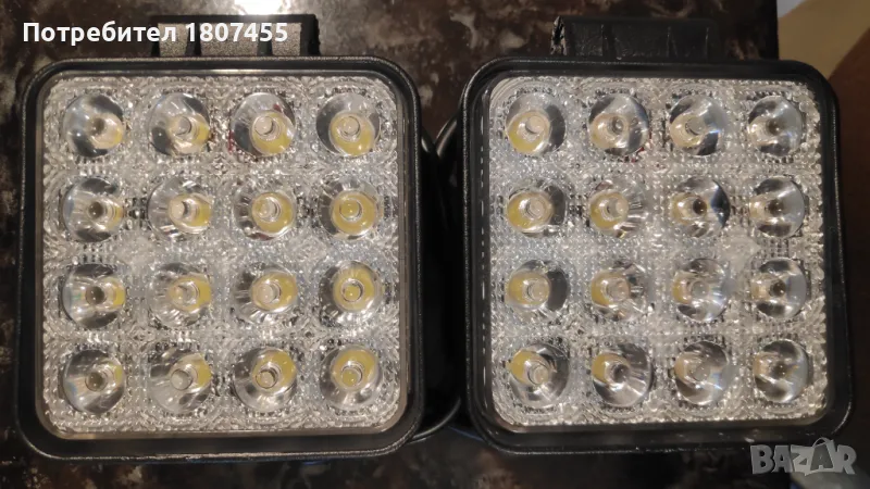 Диодни халогени комплект 48W 10,7cm 16-SMD 12V-24V , снимка 1
