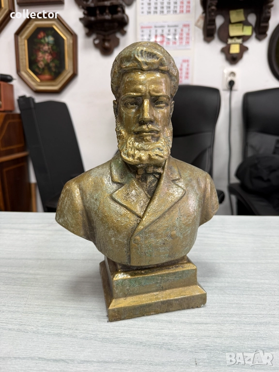 Бронзиран бюст на Христо Ботев. №7783, снимка 1