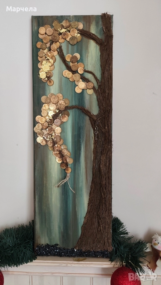 Картини "Дърво на парите" с монети, снимка 1