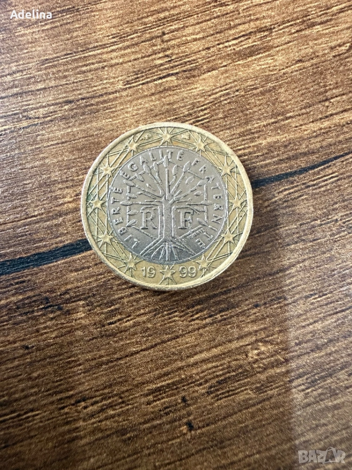 1999 Френска монета 1 евро, снимка 1