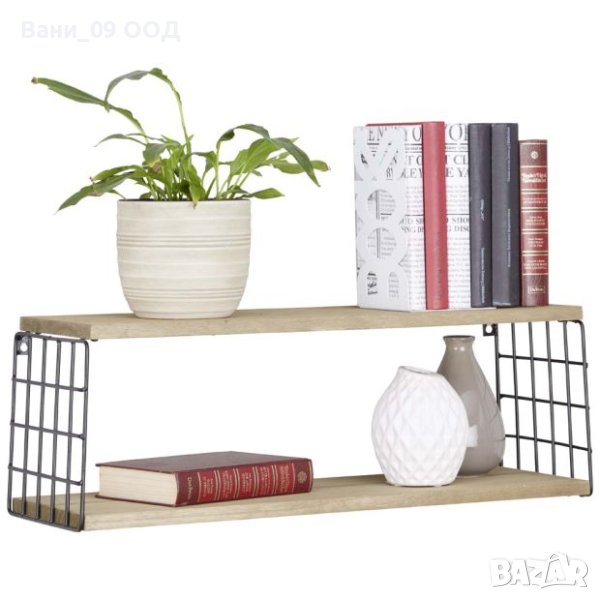 Стенна закачалка д индустриален стил-дърво и метал, снимка 1