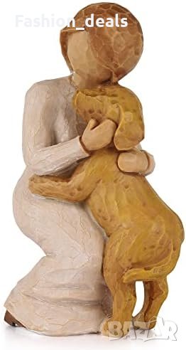 Нова Ангелска Кучешка фигура/Подарък любител кучета/Декорация, снимка 1