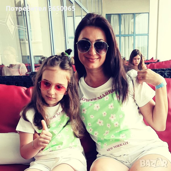  Тениски "Цветя" за мама и дъщеря!, снимка 1