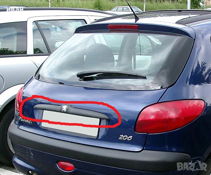 лайсна над номера  206 / Полуоска за пежо 206 2.0 хди  /, снимка 1