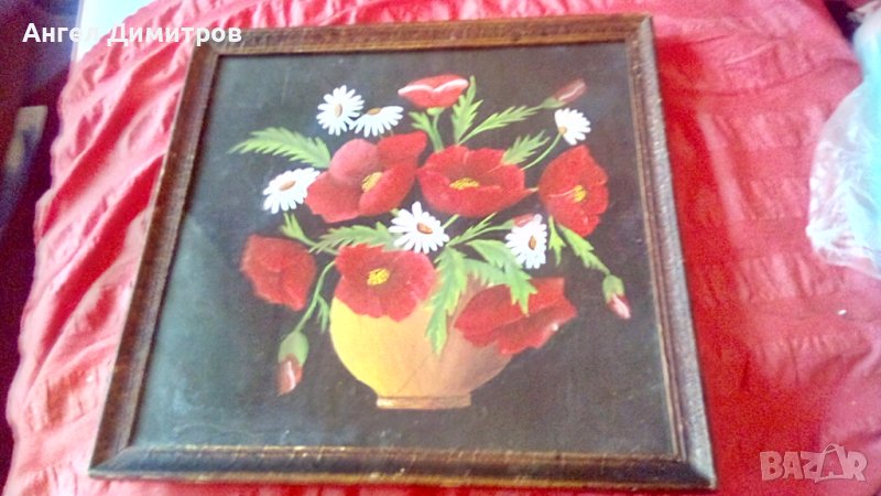 Стара картина смесена техника , снимка 1