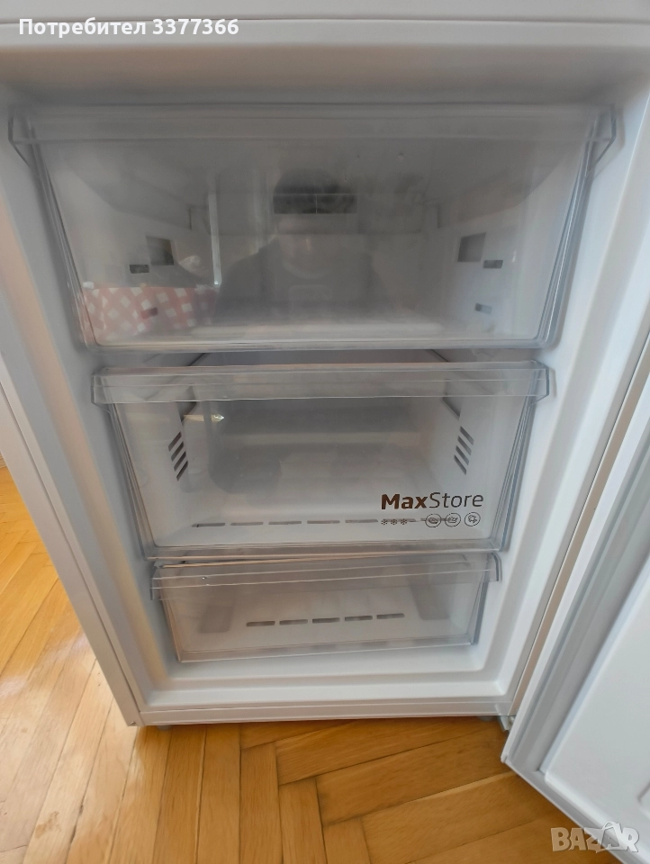 061011 нов Хладилник с долен фризер BEKO B3RCNA 364 HXBR 186.50 см, снимка 1