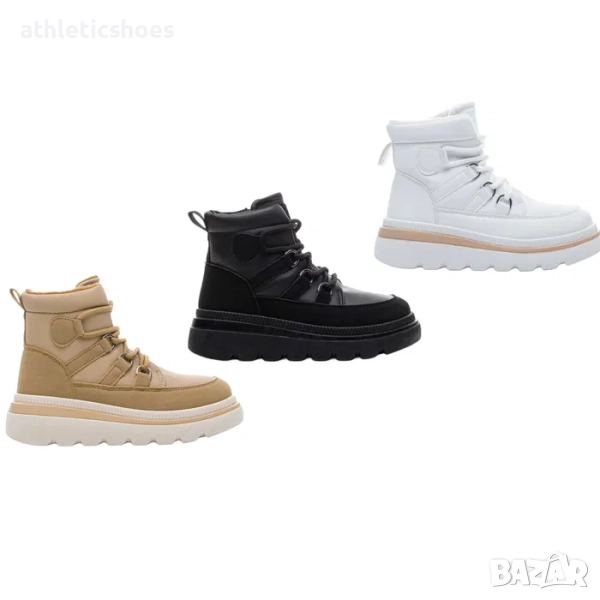 Дамски зимни боти на палтформа -2097, снимка 1