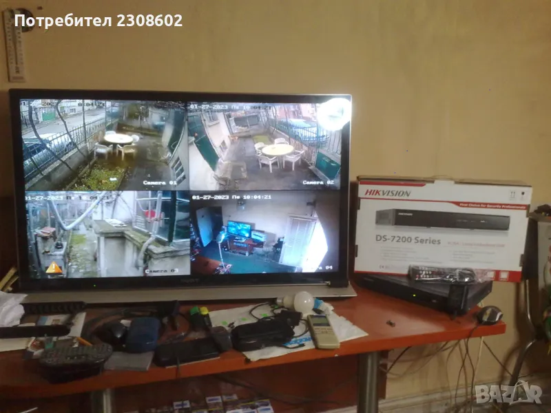 Продавам : DVR HIKVISION DS-7204HWI-SH/A +4 КАМЕРИ, снимка 1