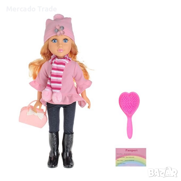Интерактивна кукла Mercado Trade, Със звук, Розова блуза, 48см, снимка 1