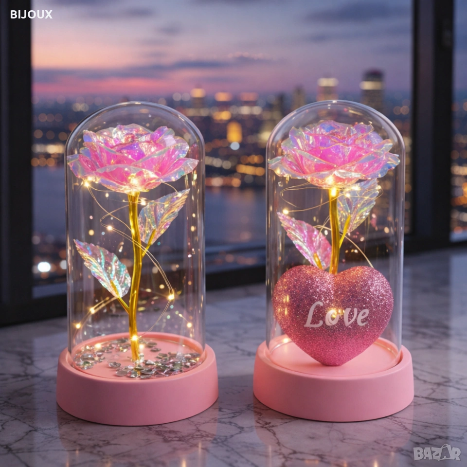 Светеща декоративна роза, снимка 1