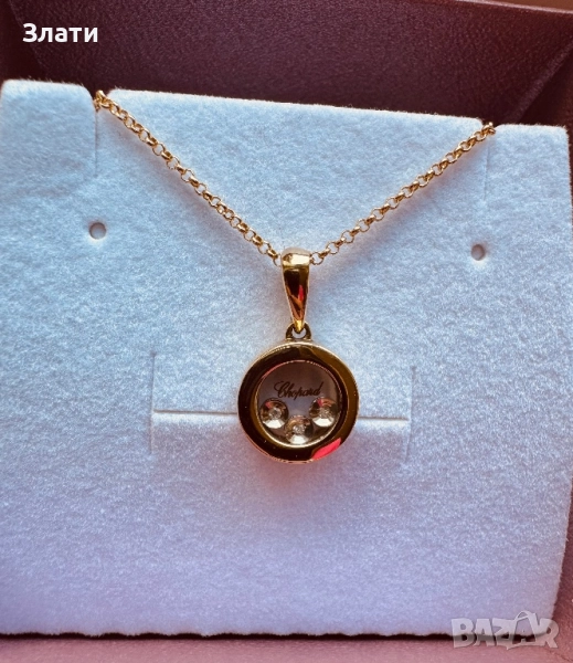 Златно колие 14 к по модел на Chopard , снимка 1