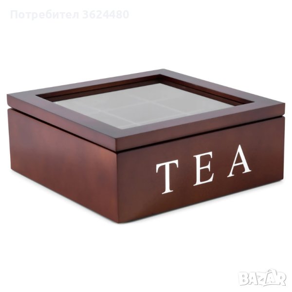 Дървена кутия за чай  венге, снимка 1