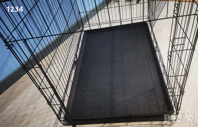 121x74x82cм XXL голяма метална сгъваема клетка за куче за транспорт или стационар, снимка 4 - За кучета - 53298876