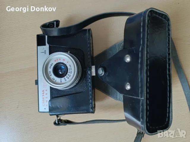 Ретро аналогов фотоапарат Смена 8М (Smena 8M) ЛОМО с оригинален калъф, снимка 4 - Фотоапарати - 56048270