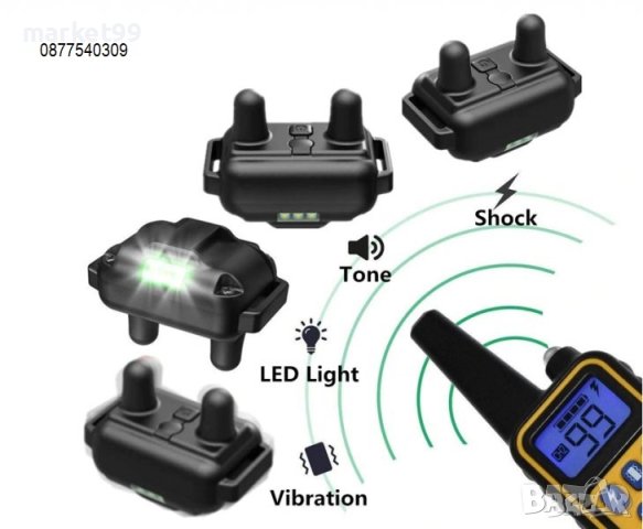 Електро.водоустойчив нашийник за дресура на кучета-включително против лай-500m, снимка 3 - За кучета - 21009926