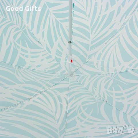 Плажен чадър 2м , с чупещо рамо , Бели листа, снимка 2 - Други - 41360253