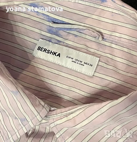 Мъжка риза Bershka размер M, снимка 3 - Ризи - 55780942