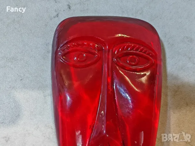 Стъклена маска сувенир на лице, снимка 4 - Антикварни и старинни предмети - 47284936