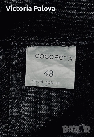 Черна пола  COCOROTA лен и памук Испания, снимка 11 - Поли - 53633157