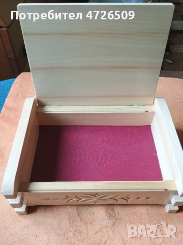 Дървена кутия за бижута , снимка 2 - Други - 53392866