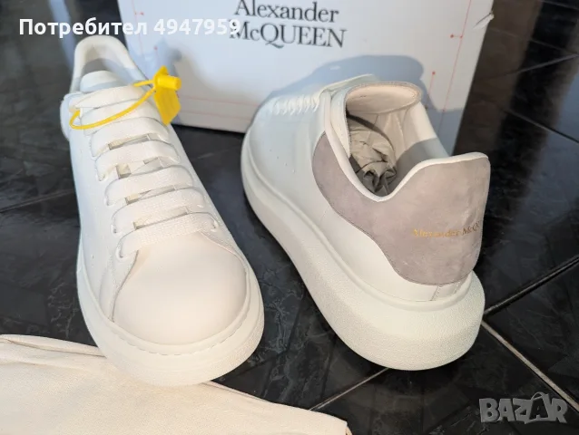 Alexander McQueen Oversized Sneakers No41! Снекърси Alexander McQueen Oversized от телешка кожа 490€, снимка 2 - Кецове - 56057303