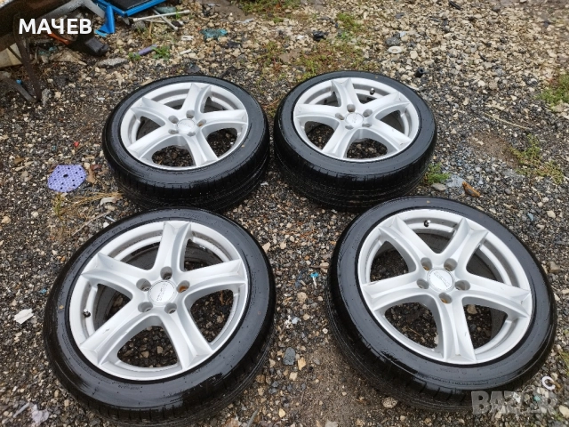 Лети джанти 17 5x112 Et 38 7,5 J + Чисто нови гуми, снимка 4 - Гуми и джанти - 51987520