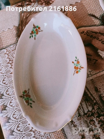 Порцеланови чинии елипса, снимка 6 - Чинии - 50656562