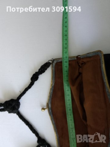 19  век  дамска чанта черно кадифе със месингови обков , снимка 7 - Антикварни и старинни предмети - 41607343