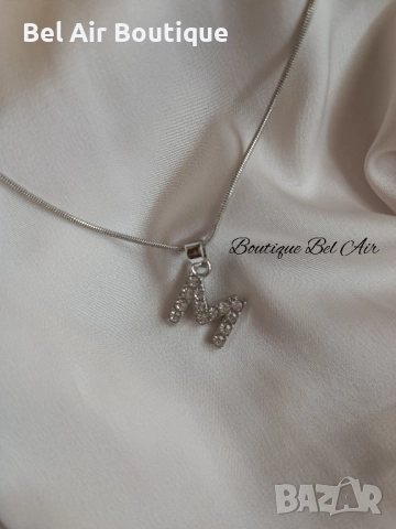 Колие с буква, бижута с буква, колиета, снимка 2 - Колиета, медальони, синджири - 52350420