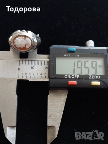 Масивен поръчков сребърен пръстен с камея, снимка 8 - Пръстени - 53863612